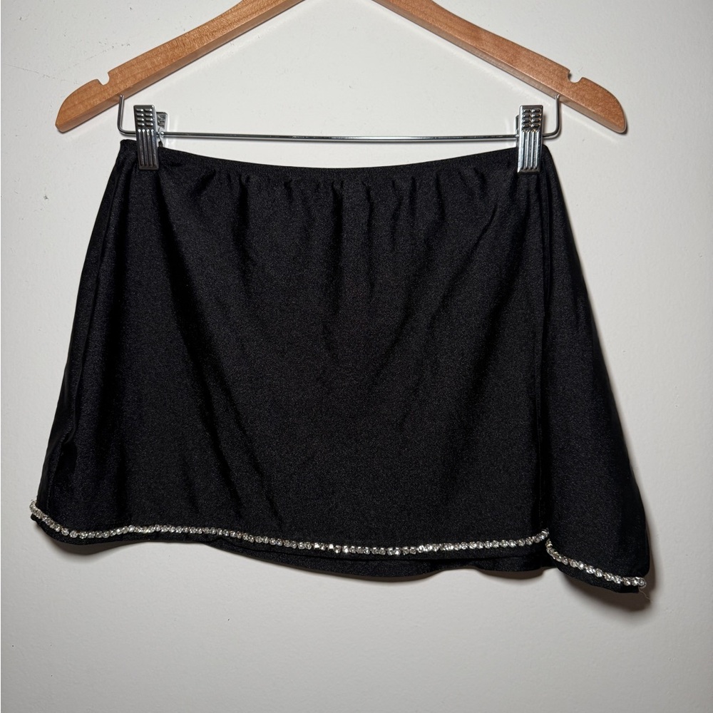 Edikted Black Mini Skirt with Sparkling Trim